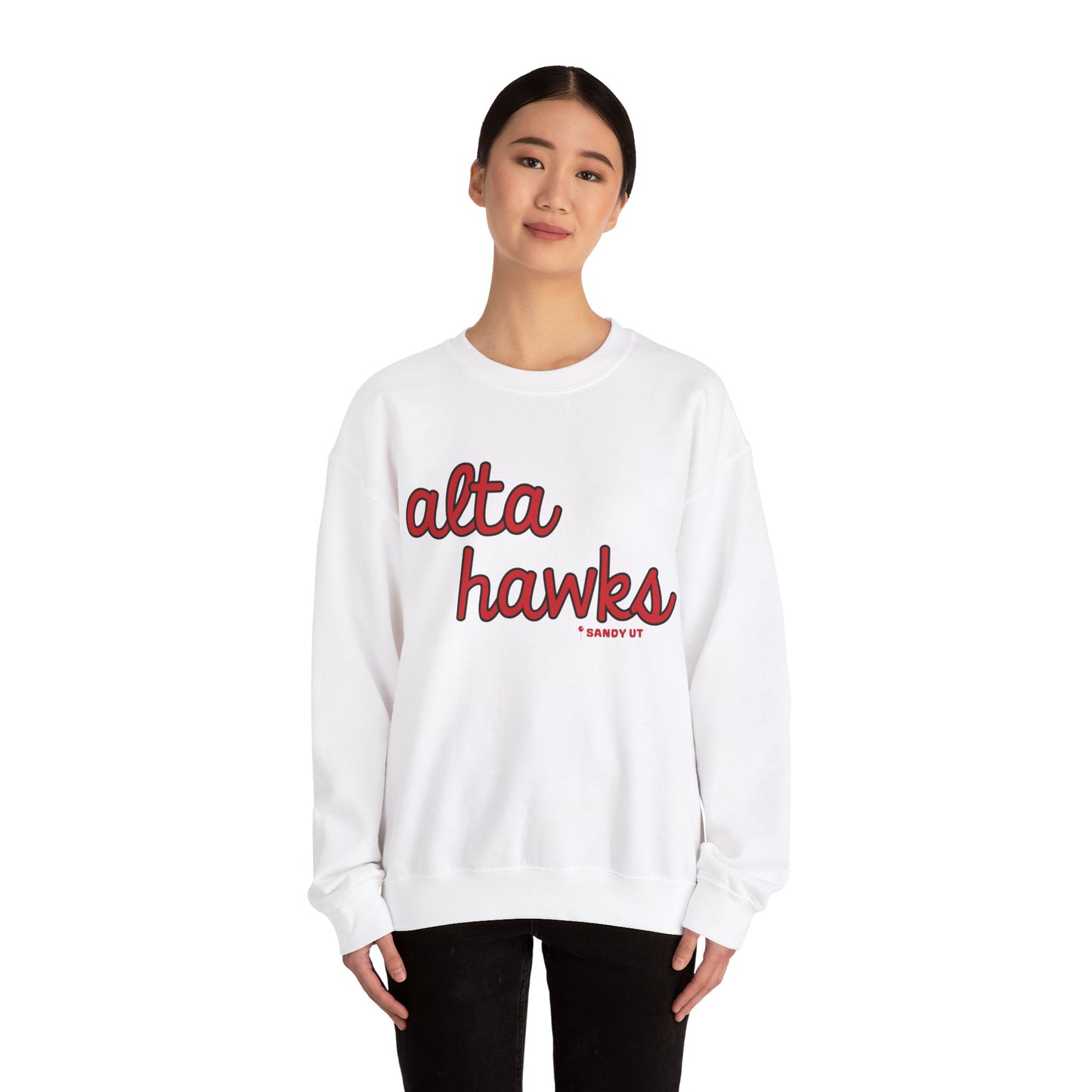 Alta Hawks Cursive Crewneck