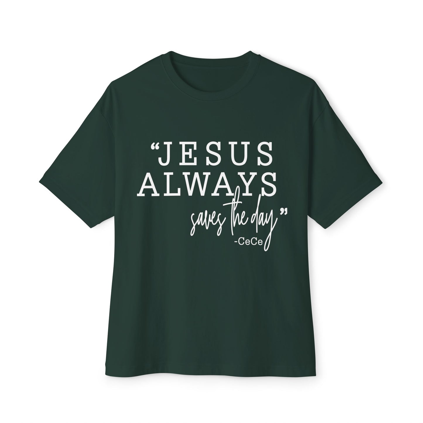 Jesus Saves Unisex Oversized Boxy Tee