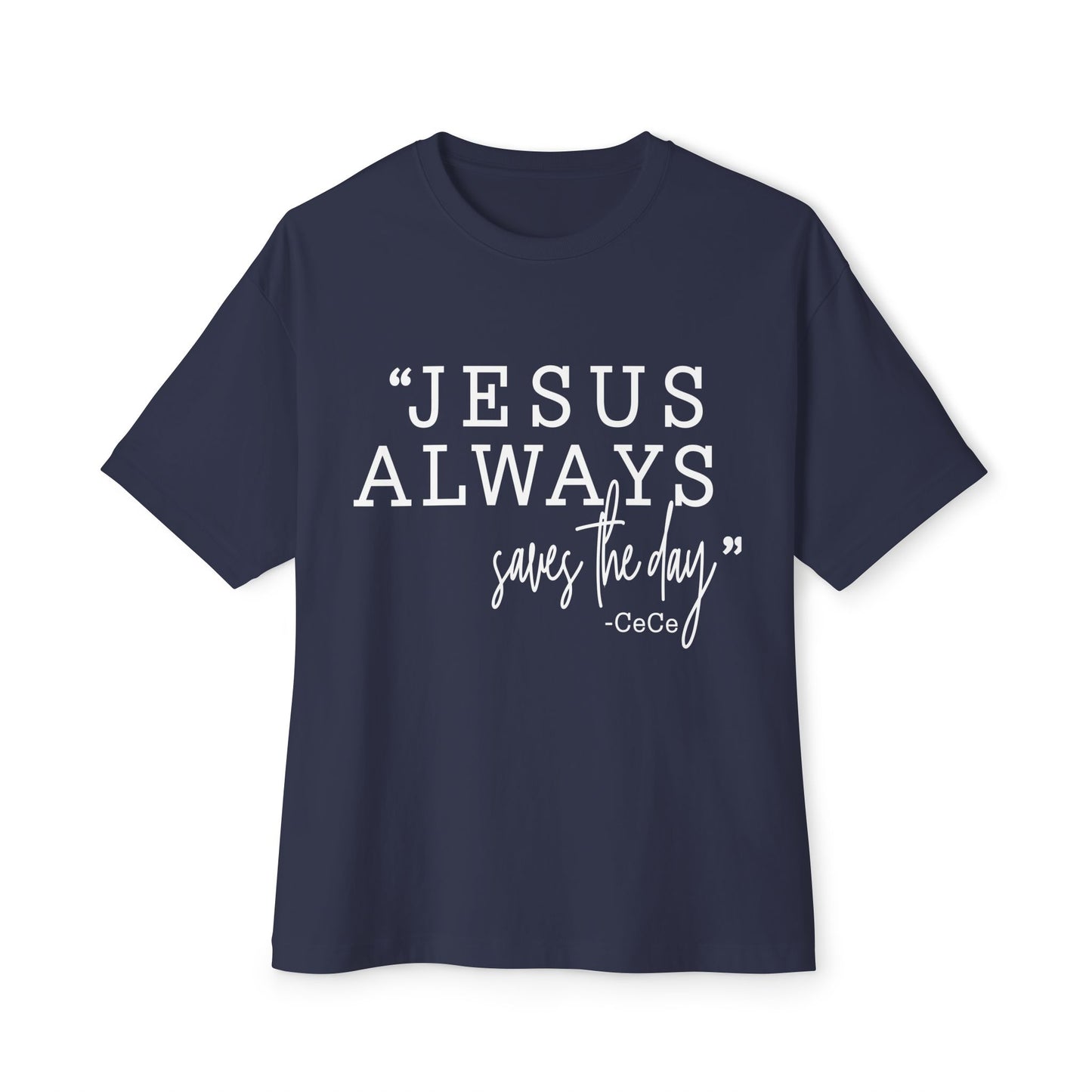 Jesus Saves Unisex Oversized Boxy Tee