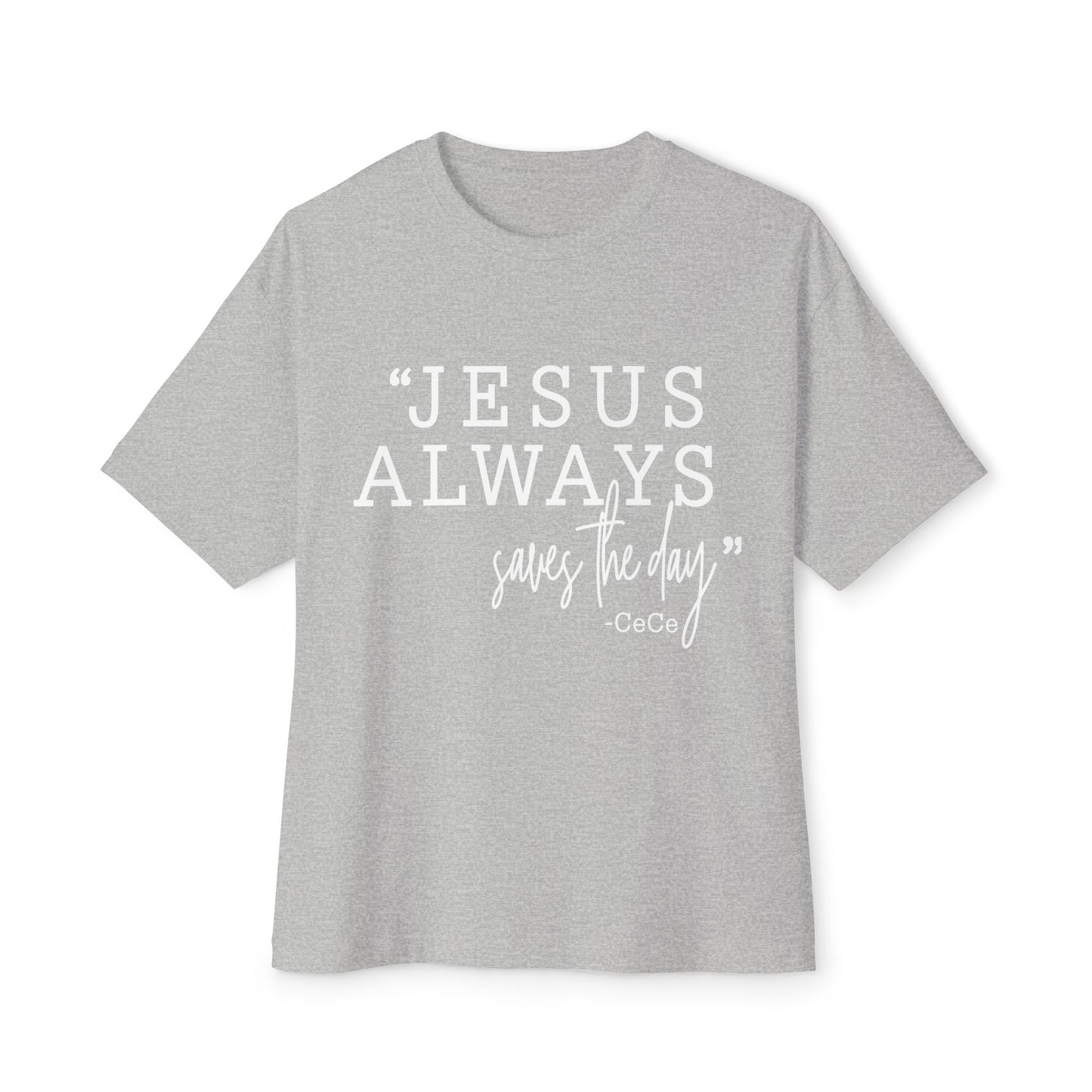 Jesus Saves Unisex Oversized Boxy Tee