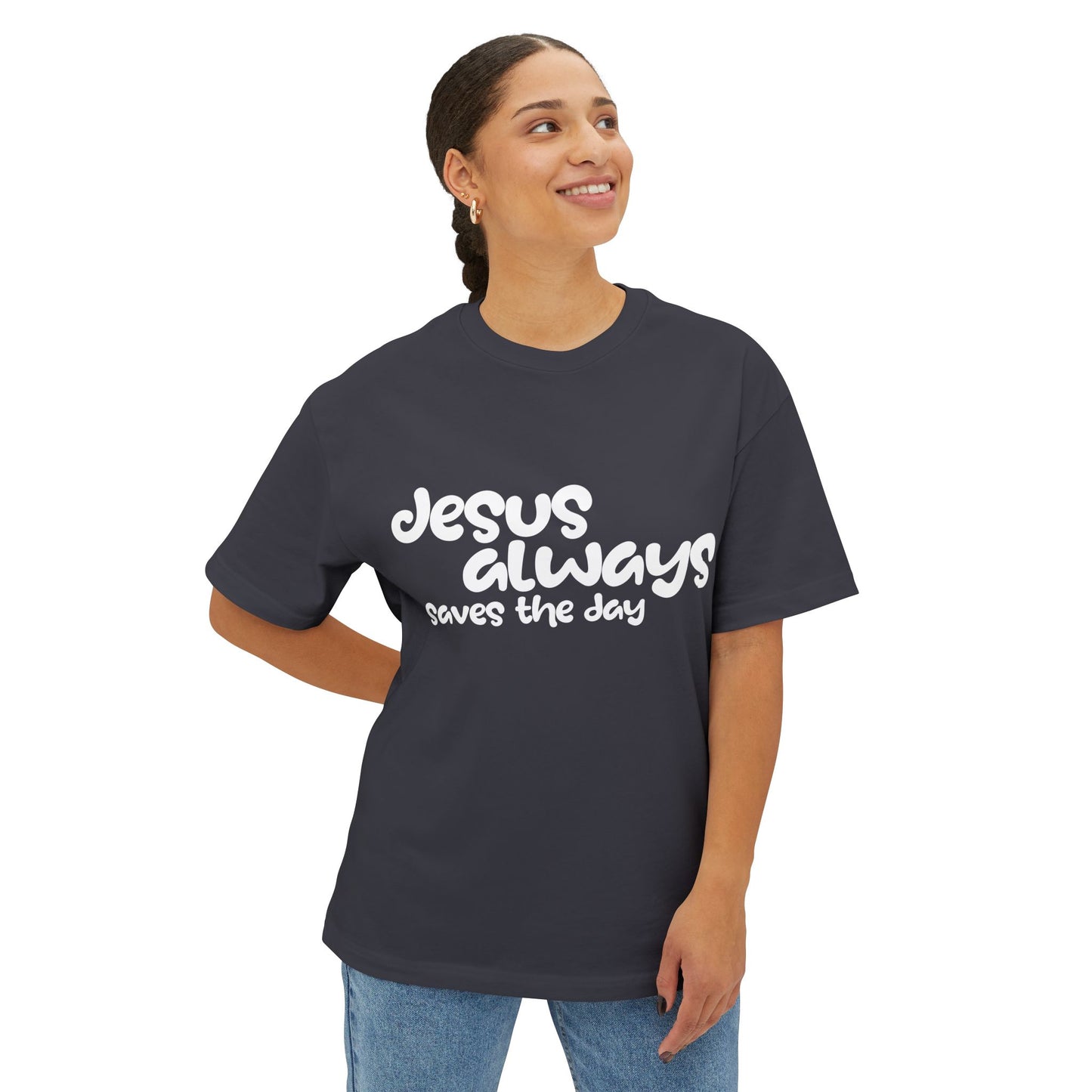 Jesus saves Unisex Oversized Boxy Tee