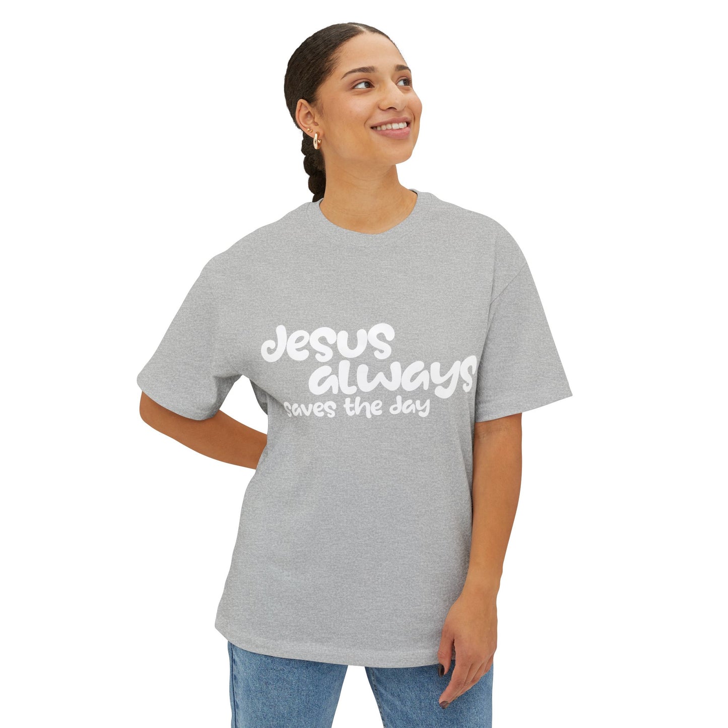 Jesus saves Unisex Oversized Boxy Tee