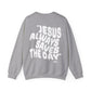 Jesus Always Save the Day-printed on back