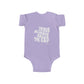 Infant Fine Jersey Bodysuit Jesus Saves Printed on Back