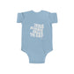 Infant Fine Jersey Bodysuit Jesus Saves Printed on Back