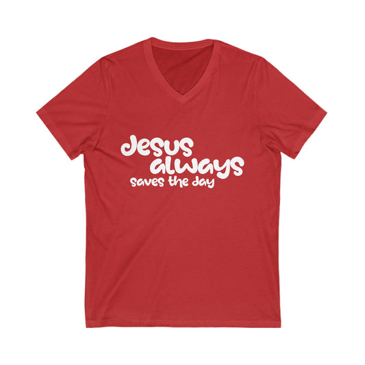Jesus Jersey Short Sleeve V-Neck Tee