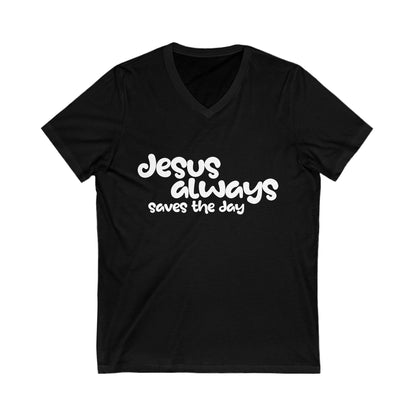 Jesus Jersey Short Sleeve V-Neck Tee