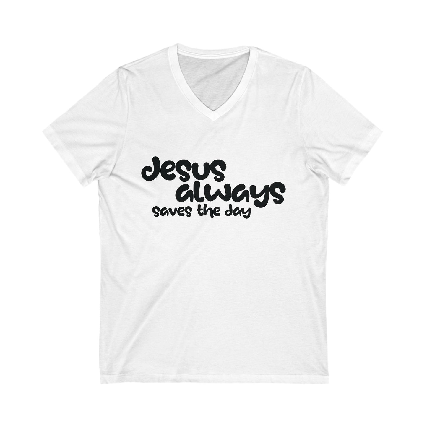 Jesus Jersey Short Sleeve V-Neck Tee