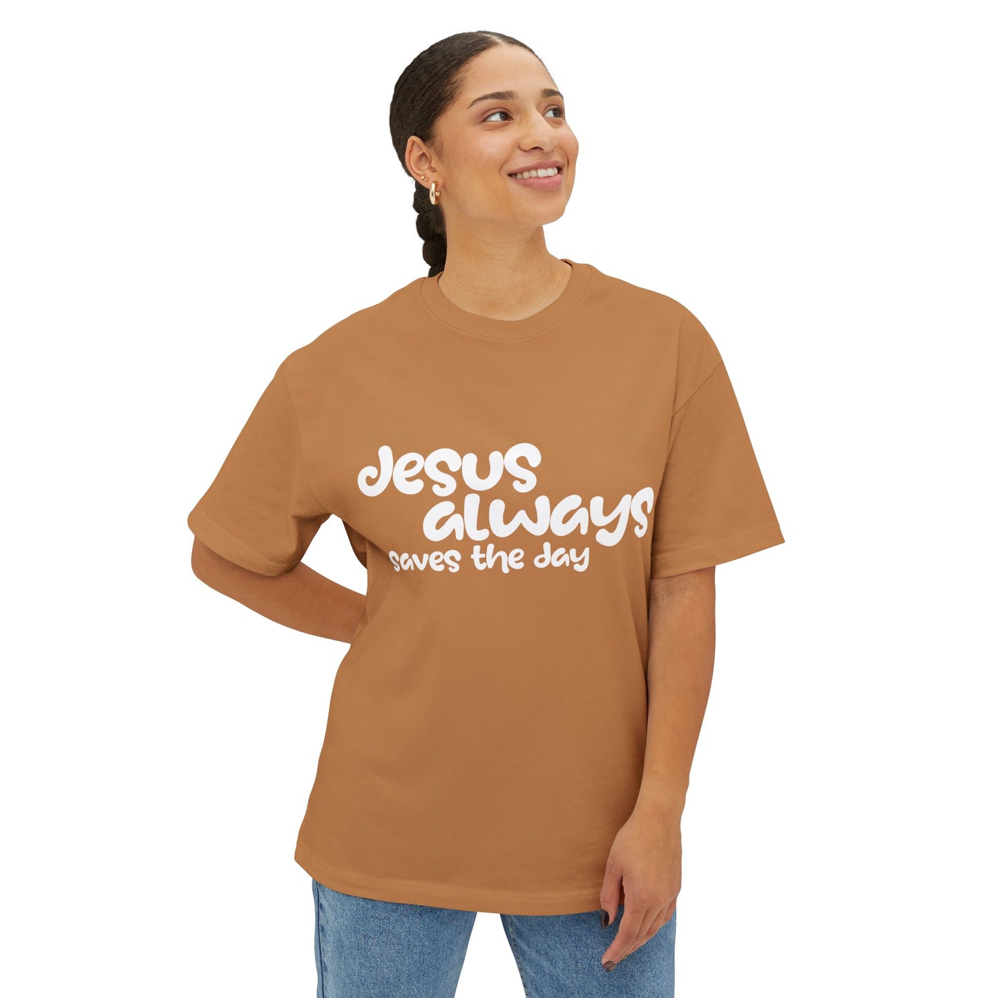 Jesus saves Unisex Oversized Boxy Tee