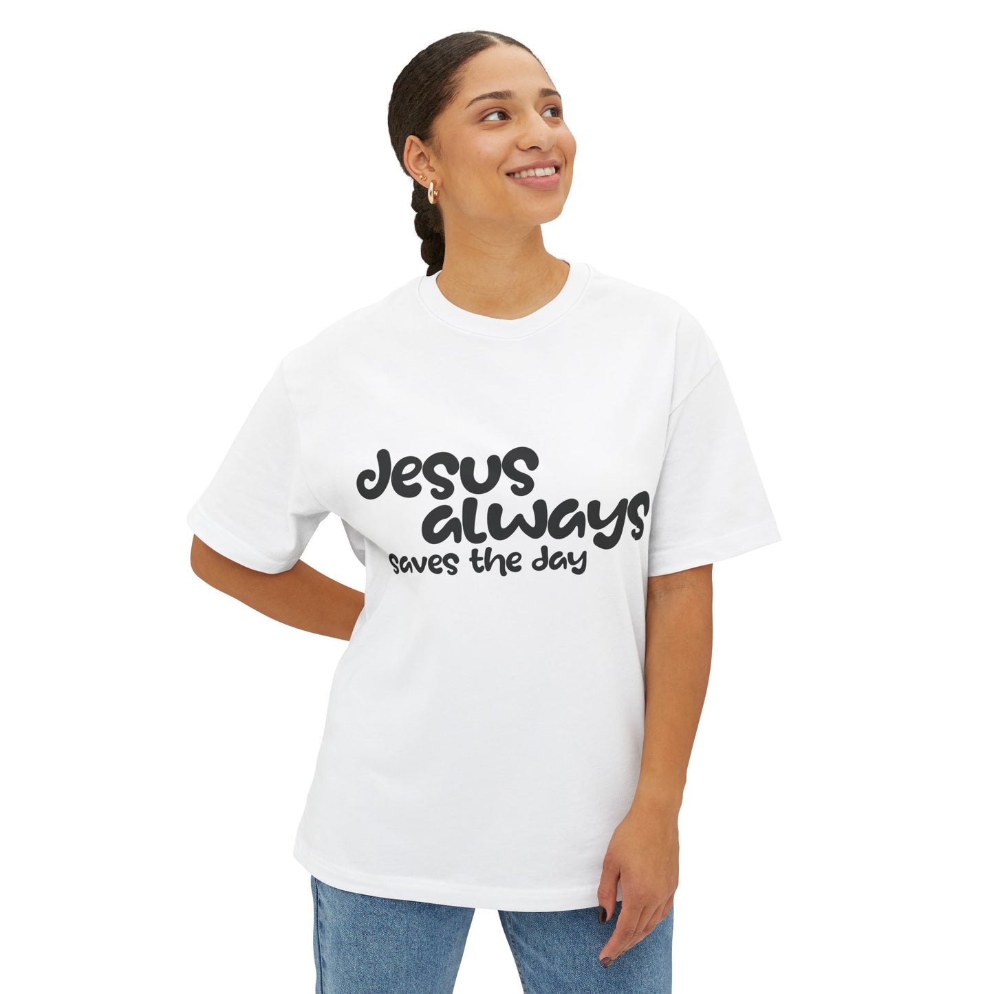 Jesus saves Unisex Oversized Boxy Tee