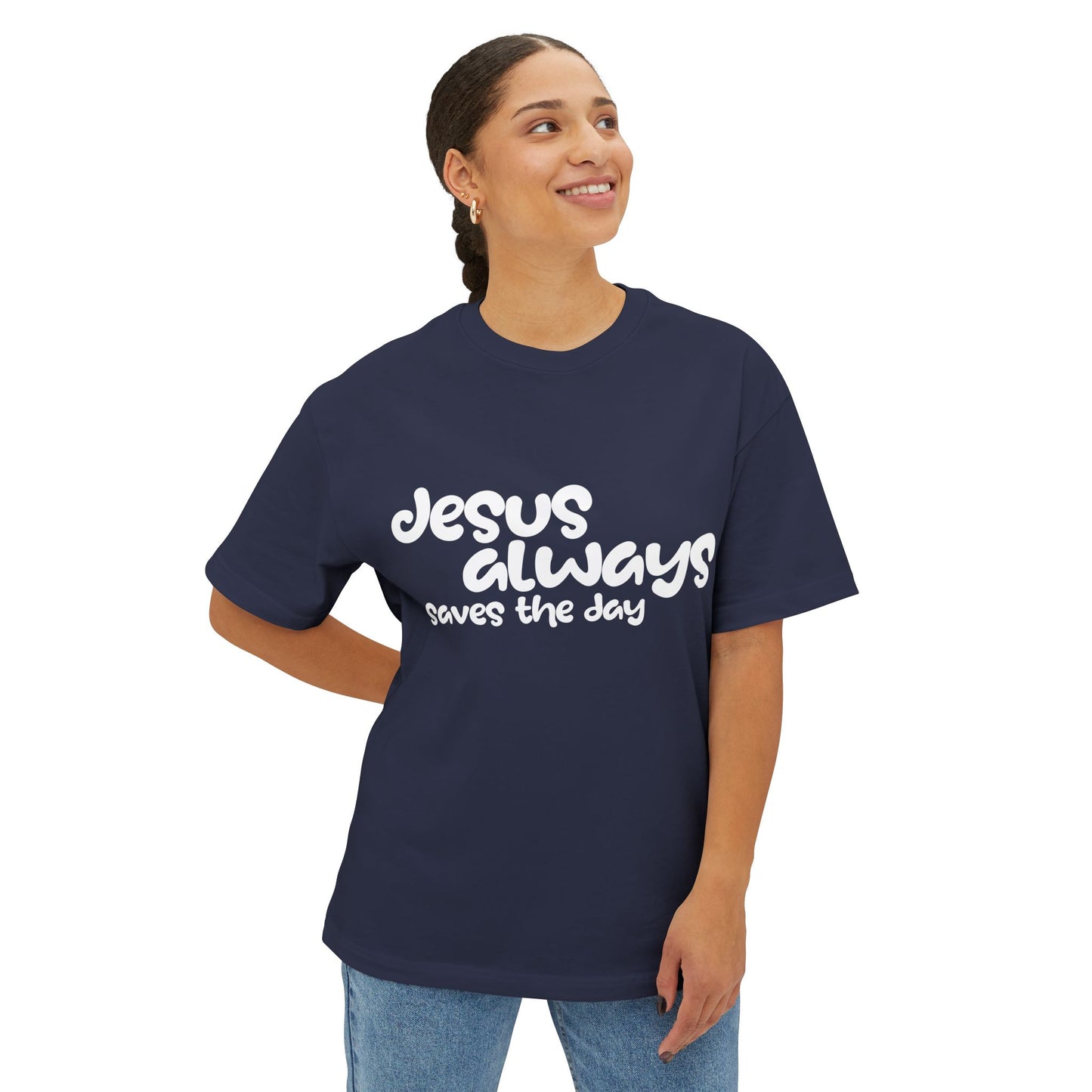Jesus saves Unisex Oversized Boxy Tee