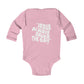 Infant Long Sleeve Bodysuit Jesus Saves Printed on Back