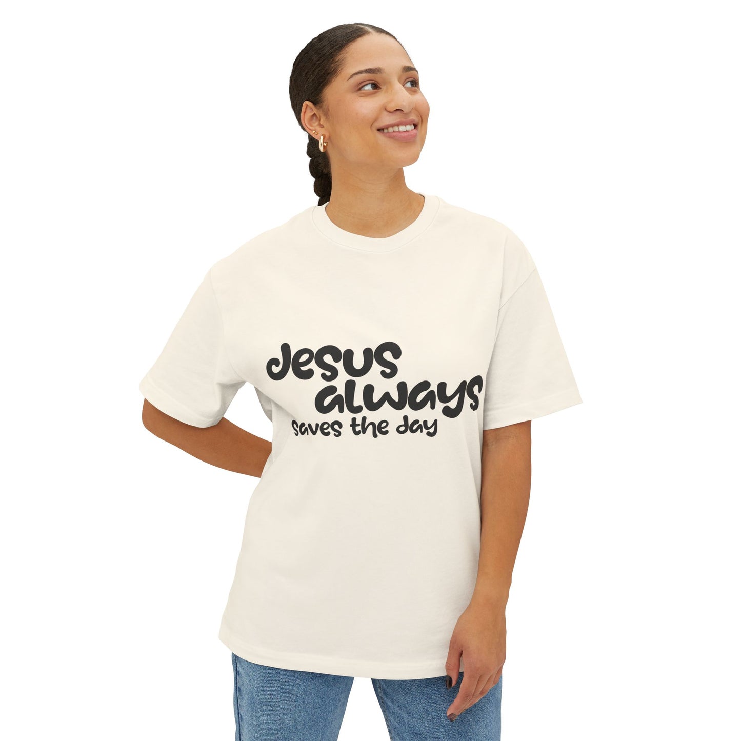 Jesus saves Unisex Oversized Boxy Tee