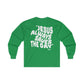 Jesus Saves the Day Long Sleeve Printed on Back