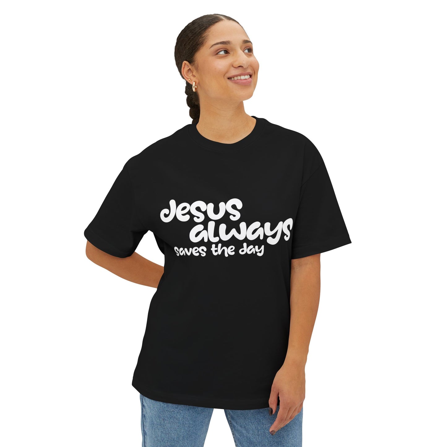 Jesus saves Unisex Oversized Boxy Tee