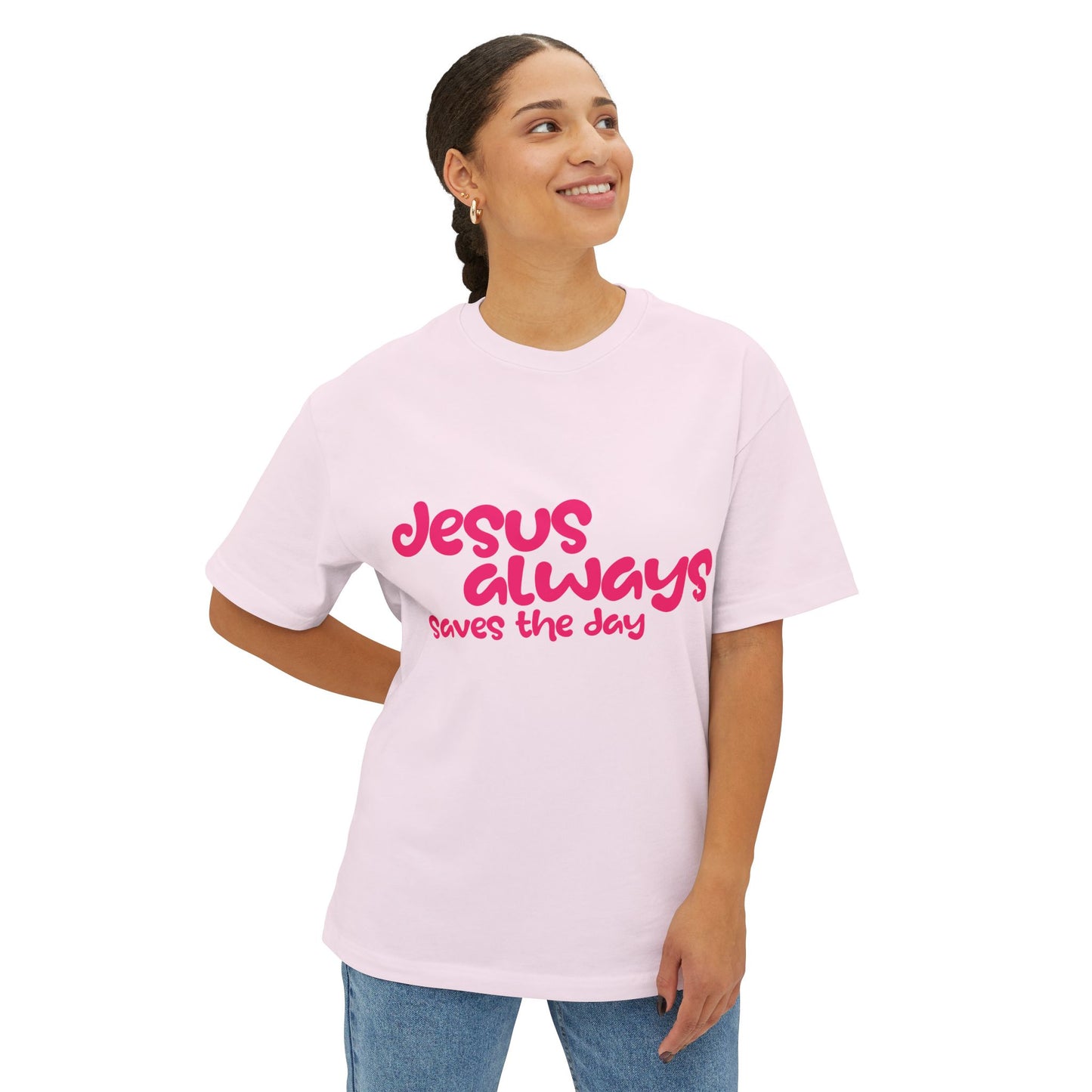 Jesus saves Unisex Oversized Boxy Tee