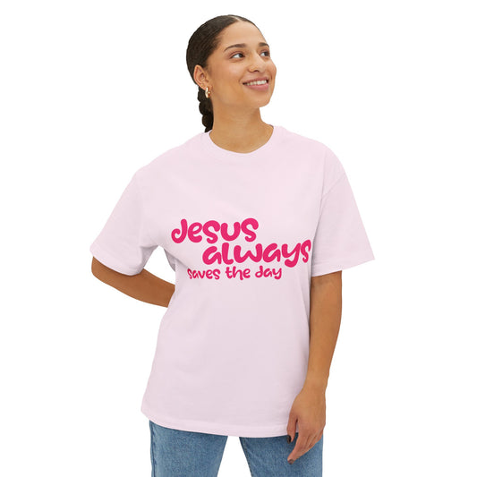 Jesus saves Unisex Oversized Boxy Tee