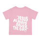 Infant Jesus Saves Tee Printed on Back